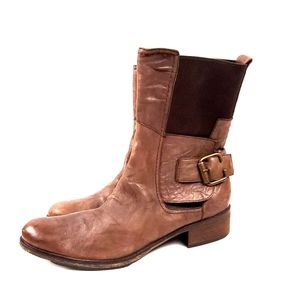 Sam Edelman Karol Equestrian boots leather women size 8.5 brown slip on